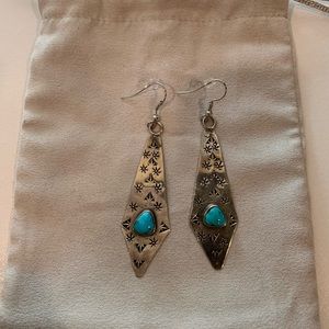 Authentic Turquoise and Sterling Silver Earrings!